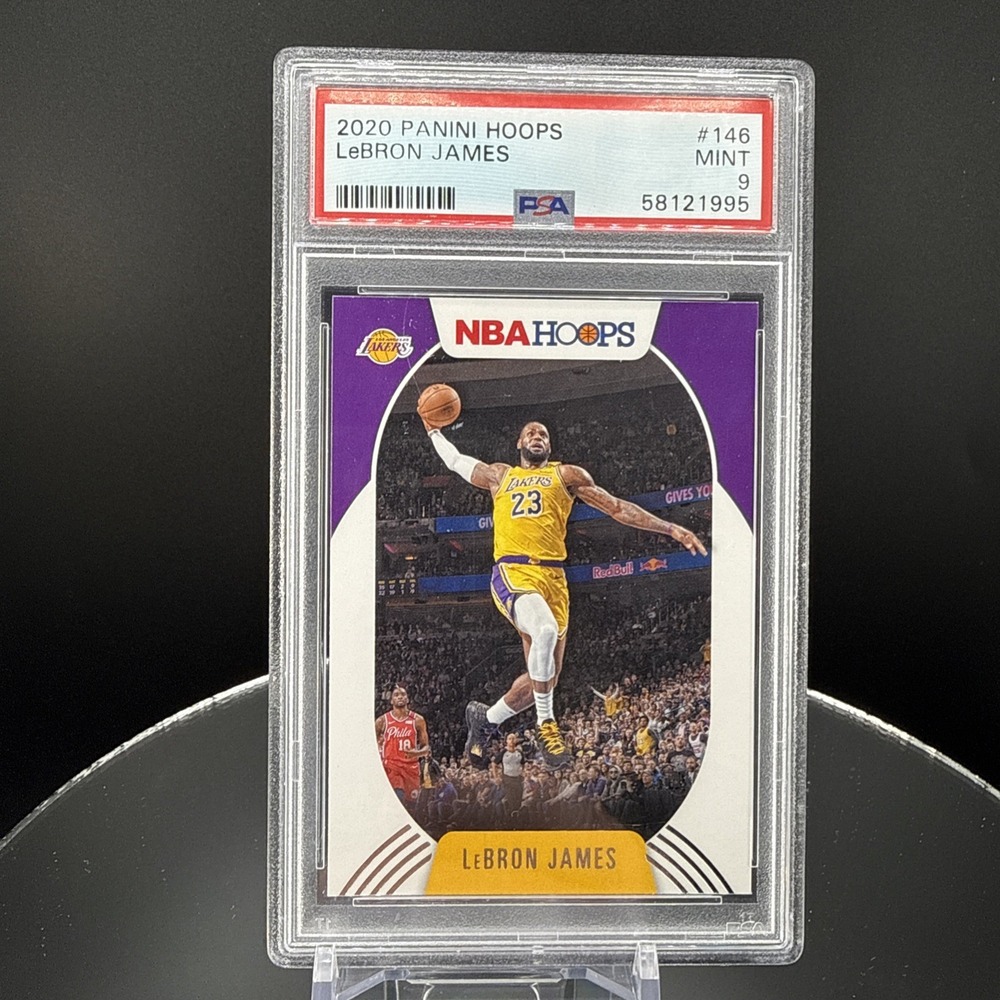 2020-21 Panini NBA Hoops LeBron James #146 Lakers PSA 9 Mint